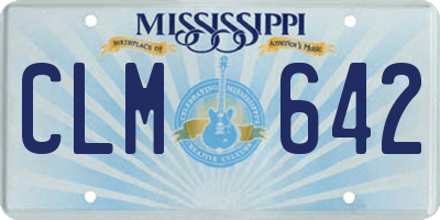 MS license plate CLM642