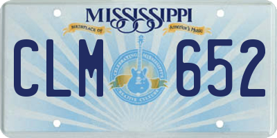 MS license plate CLM652