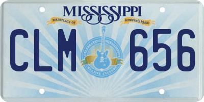MS license plate CLM656