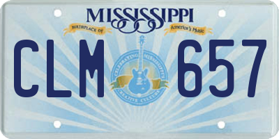 MS license plate CLM657