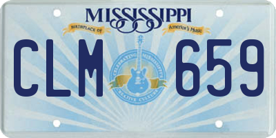 MS license plate CLM659