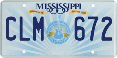 MS license plate CLM672