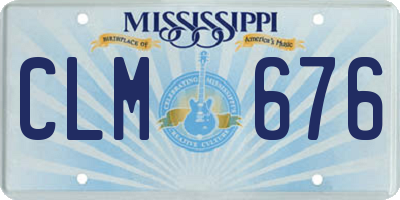 MS license plate CLM676