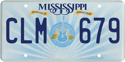 MS license plate CLM679