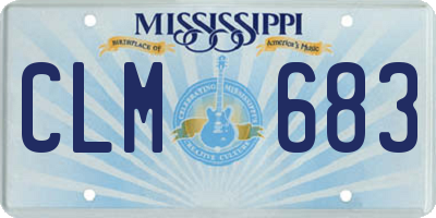 MS license plate CLM683