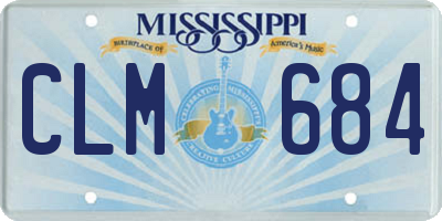 MS license plate CLM684