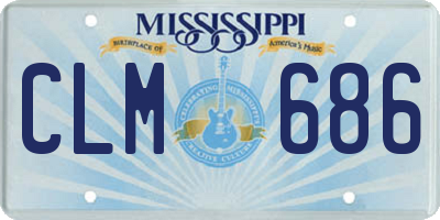 MS license plate CLM686