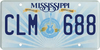 MS license plate CLM688