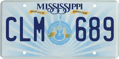 MS license plate CLM689