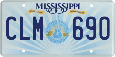 MS license plate CLM690