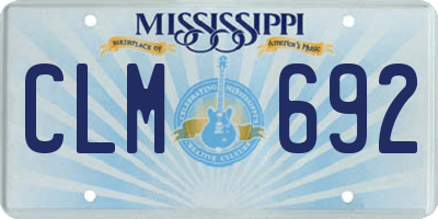 MS license plate CLM692