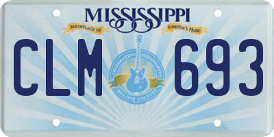 MS license plate CLM693