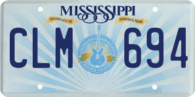MS license plate CLM694
