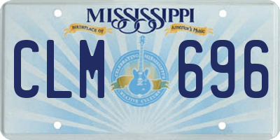 MS license plate CLM696