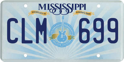 MS license plate CLM699