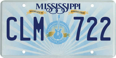 MS license plate CLM722