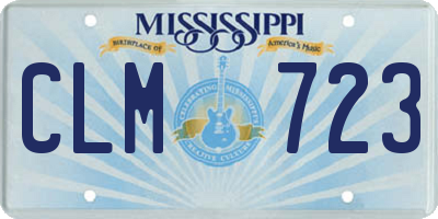 MS license plate CLM723