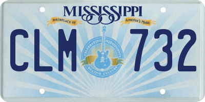 MS license plate CLM732