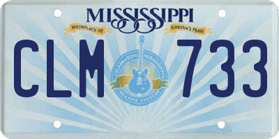MS license plate CLM733
