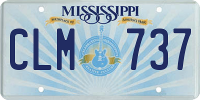 MS license plate CLM737