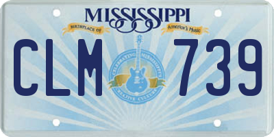 MS license plate CLM739