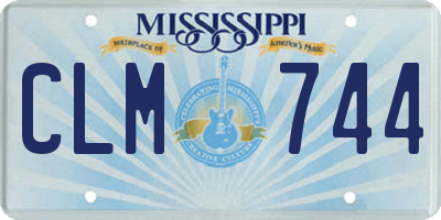 MS license plate CLM744