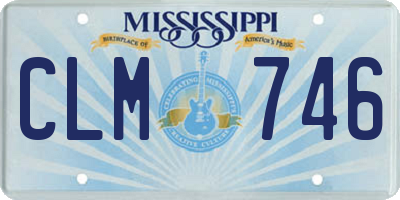 MS license plate CLM746