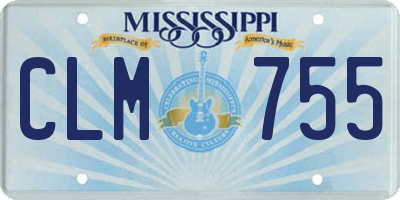MS license plate CLM755