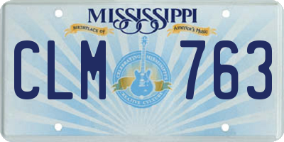 MS license plate CLM763