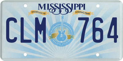 MS license plate CLM764
