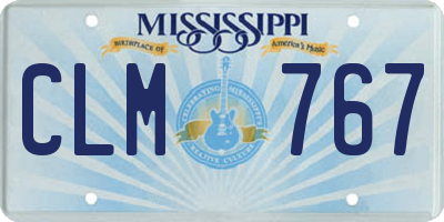 MS license plate CLM767