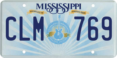 MS license plate CLM769