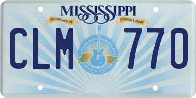 MS license plate CLM770