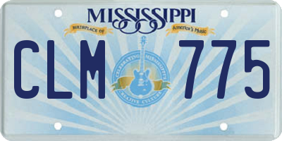 MS license plate CLM775