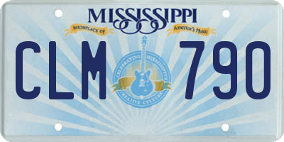 MS license plate CLM790