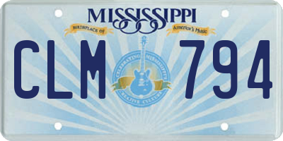 MS license plate CLM794