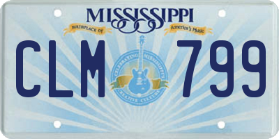 MS license plate CLM799