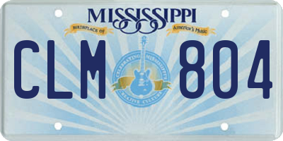 MS license plate CLM804