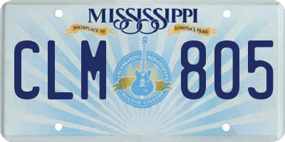 MS license plate CLM805