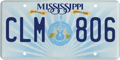 MS license plate CLM806