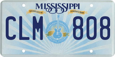 MS license plate CLM808