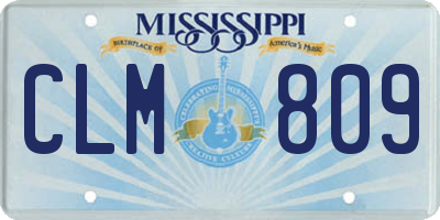 MS license plate CLM809