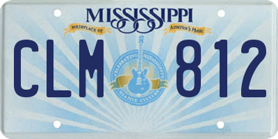 MS license plate CLM812