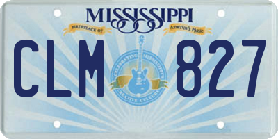 MS license plate CLM827