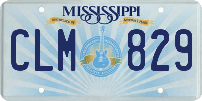 MS license plate CLM829