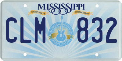 MS license plate CLM832