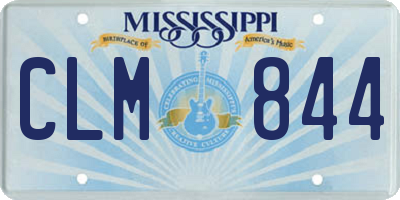 MS license plate CLM844