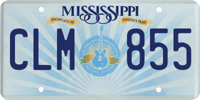 MS license plate CLM855