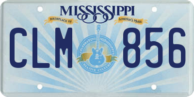 MS license plate CLM856