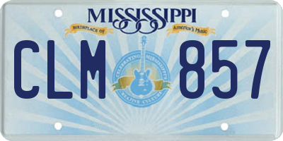 MS license plate CLM857